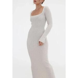 NWT! Rumored Alpine Maxi Dress in Natural XL